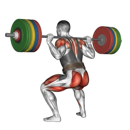 DOTS Calculator powerlifter illustration performing competition squat